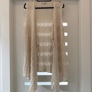 Knit fringed vest